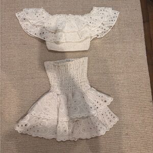 Charo Ruiz Cream Textured Fabric set!!